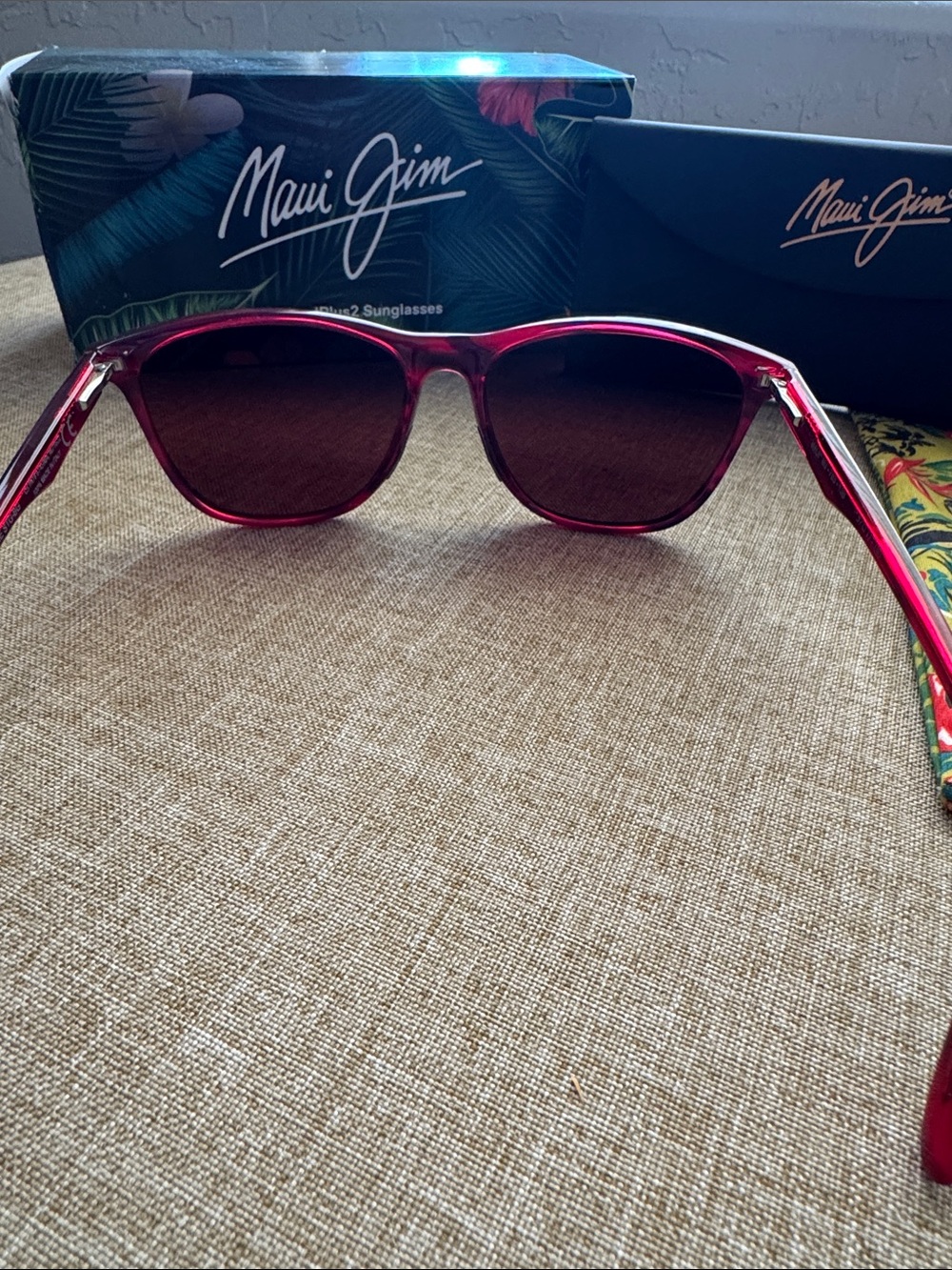Maui Jim Sugar Cane MJ783-13B Polarized Sunglasses Lilac Sunset - Case Box Pouch - Picture 5 of 6